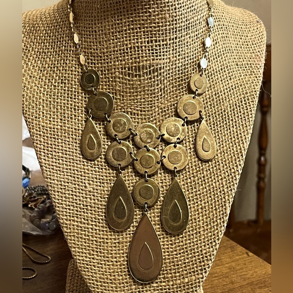 Vintage Ben-Amun Teardrop Drape Necklace